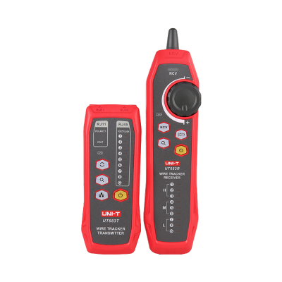 Set de 2 dispositivos rastreadores de fios UNI-T vermelhos e pretos