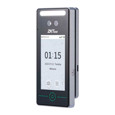 Dispositivo de controlo de acesso digital ZKTeco com ecrã e leitor facial