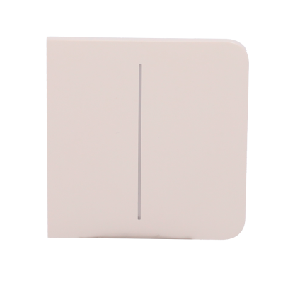 Interruptor de parede creme com linha vertical no centro