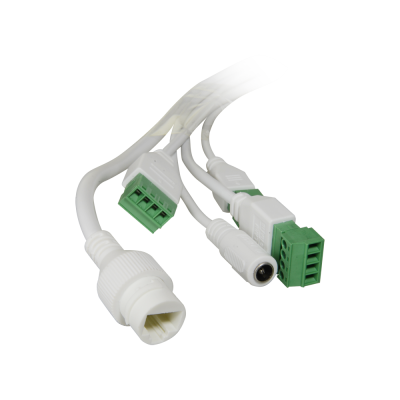 Cabos brancos com conectores verdes e brancos multi tipo