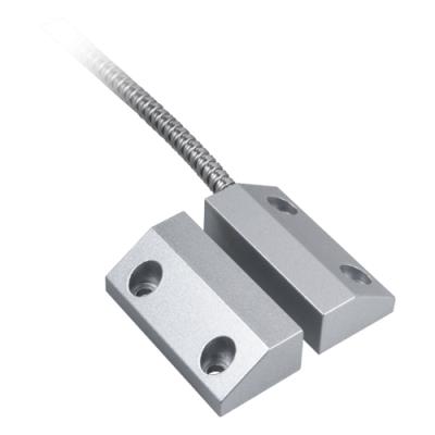 Conjunto de interruptor magnético metálico prateado com cabo flexível