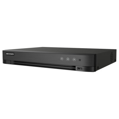 Gravador digital de vídeo preto HIKVISION com painel frontal e porta USB