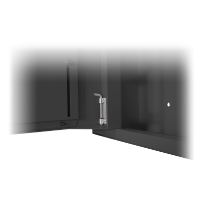 Mola metálica prateada dentro de estrutura metálica cinza