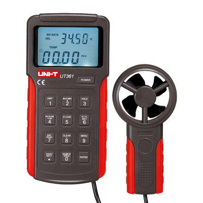 Medidor digital de velocidade e temperatura UNI-T UT361 com ventoinha
