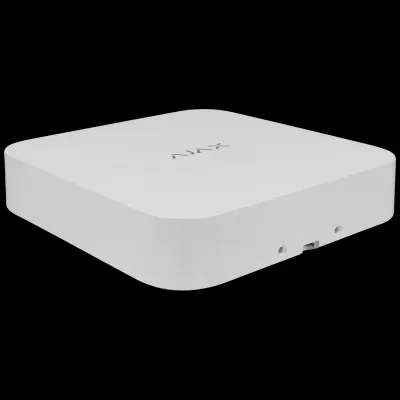 Dispositivo branco compacto com marca NDX no topo