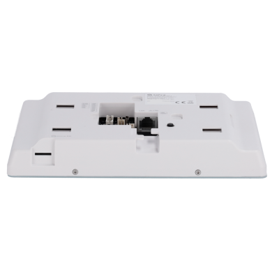 Dispositivo eletrónico branco com portas e conexões várias