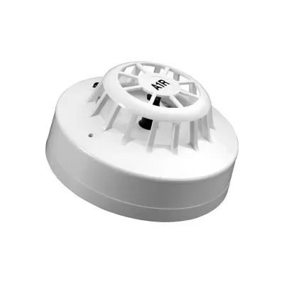 Detetor de fumo branco com texto 'AiR'