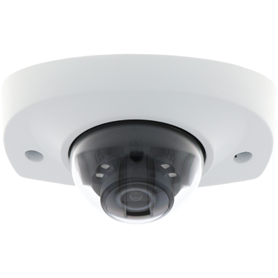 Câmara de segurança dome branca com cobertura fumada