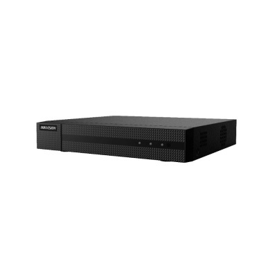 Aparelho eletrônico preto HIKVISION com textura quadriculada e indicadores luminosos