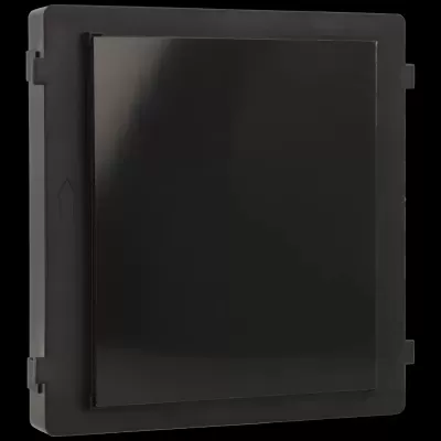 Painel ou visor preto com moldura mate e seta gravada
