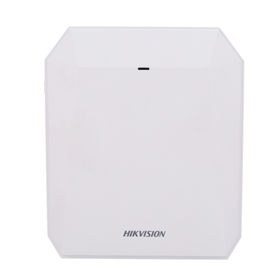 Dispositivo branco retangular da marca HIKVISION com cantos cortados