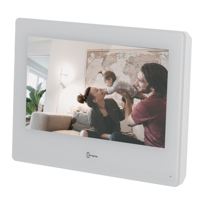 moldura digital branca com fotografia de família