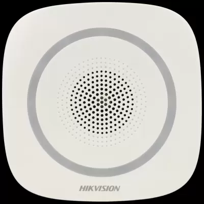 Coluna ou altifalante de teto branco com grelha circular e texto HIKVISION