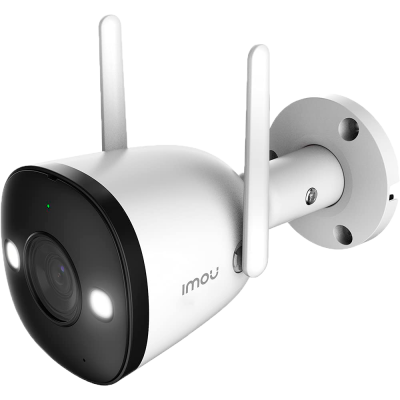 Câmara de segurança Imou branca com antenas e luzes LED