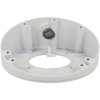 Suporte redondo branco em plástico para montagem