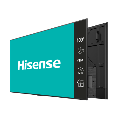 Ecrã de projeção Hisense 100 polegadas 4K com luz 500 e símbolo 24/7
