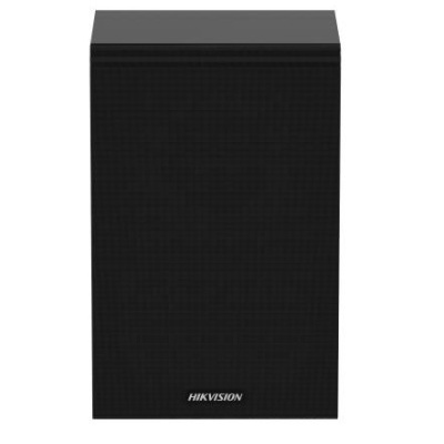 Coluna sonora preta HIKVISION com grelha frontal e corpo liso