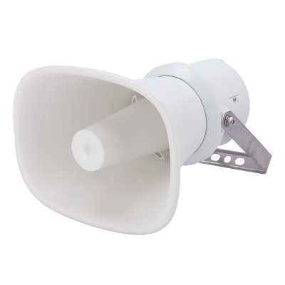 Altifalante industrial branco com suporte de metal