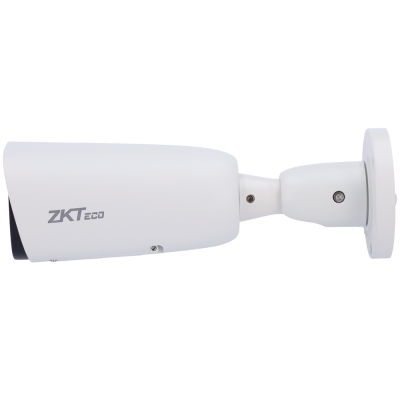 Câmara de vigilância branca ZKTeco com suporte e cabo