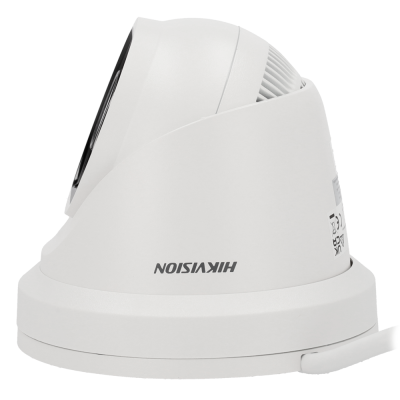 Câmara de segurança dome branca HIKVISION com base redonda e lente exposta