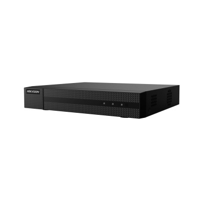 Dispositivo eletrônico Hikvision preto retangular com textura e LEDs frontais