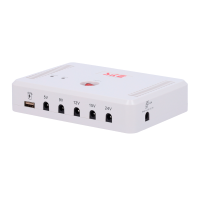 Dispositivo electrónico branco com várias saídas e porta USB