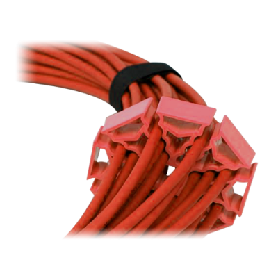 Cabo de rede Ethernet vermelho com pontas RJ45