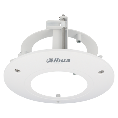 Suporte de montagem branco redondo para câmara de segurança com logótipo Dahua