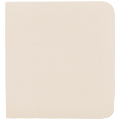 Cartão quadrado de cor creme com cantos arredondados