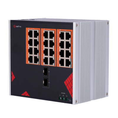 Comutador de rede Safire com várias portas Ethernet