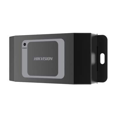 Dispositivo eletrónico preto com marca HIKVISION e indicador POWER