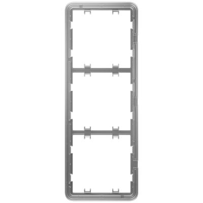 Grelha retangular de plástico cinzento com secções quadradas