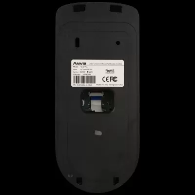 Dispositivo Anviz VF30 Pro preto para controlo de acesso com etiqueta técnica visível