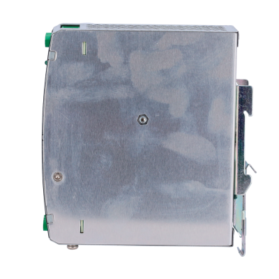 Dispositivo eletrónico metálico prateado com estrutura quadrada