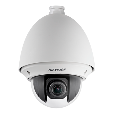 Câmara de vigilância dome PTZ branca e preta HIKVISION