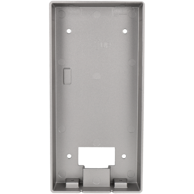 caixa de plástico cinzenta retangular com orifícios para montagem