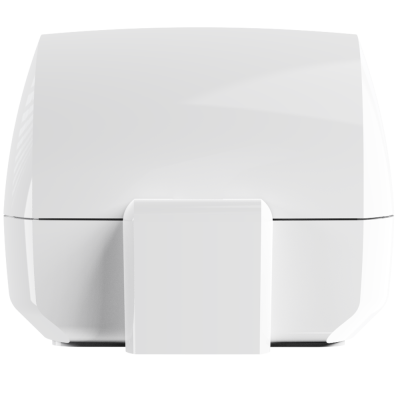 Dispositivo branco curvo com suporte integrado