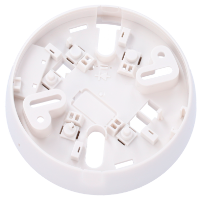 Suporte redondo em plástico branco para componentes elétricos