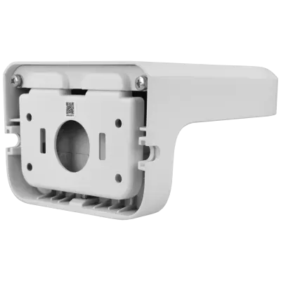 Suporte de montagem branco para equipamento com abertura circular