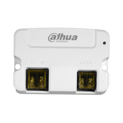 Conector elétrico branco Dahua Technology com ligações e tampas amarelas