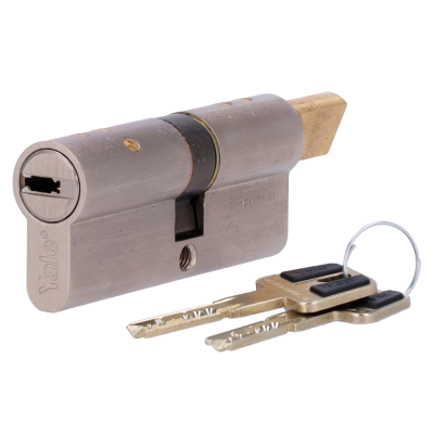 Cilindro de fechadura metálico com duas chaves