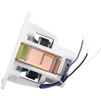 Interruptor elétrico com mola metálica e fios isolados