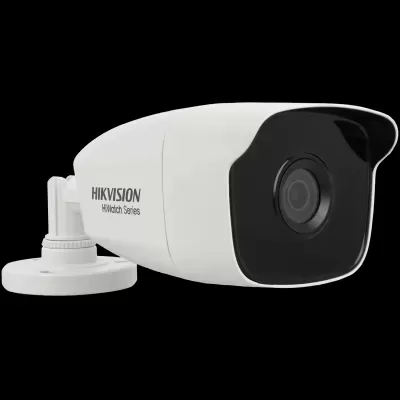 Câmara de segurança Hikvision HD branca e preta