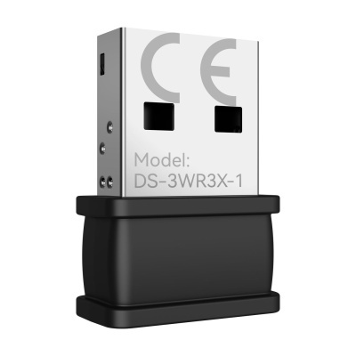 Adaptador USB metálico com base preta e texto Model DS-3WR3X-1