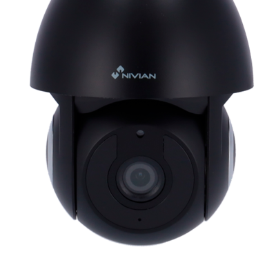 Câmara de vigilância preta Nivian com lente circular