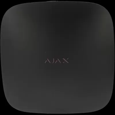 Dispositivo preto retangular com texto AJAX no centro