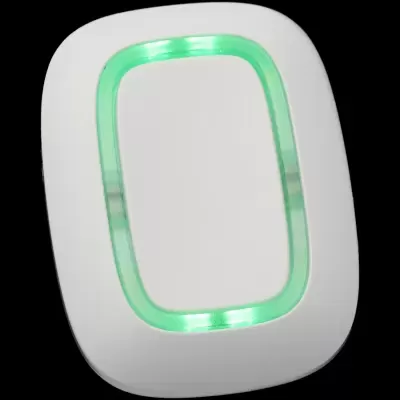 Dispositivo branco com luz verde em anel rectangular