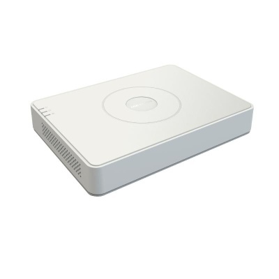 Dispositivo eletrônico retangular branco HIKVISION em fundo branco