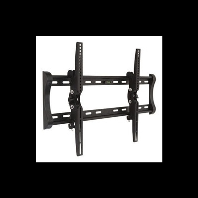 Suporte de parede preto para televisão com nível de bolha integrado