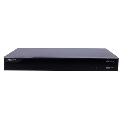 Dispositivo eletrónico preto com porta USB e texto 4K UHD